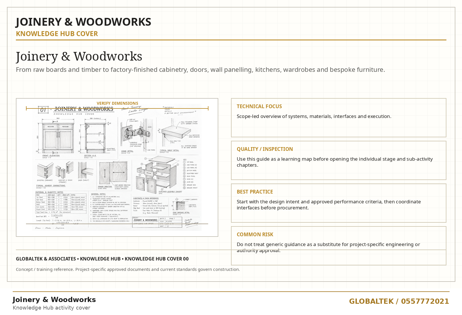 Joinery & Woodworks technical plate